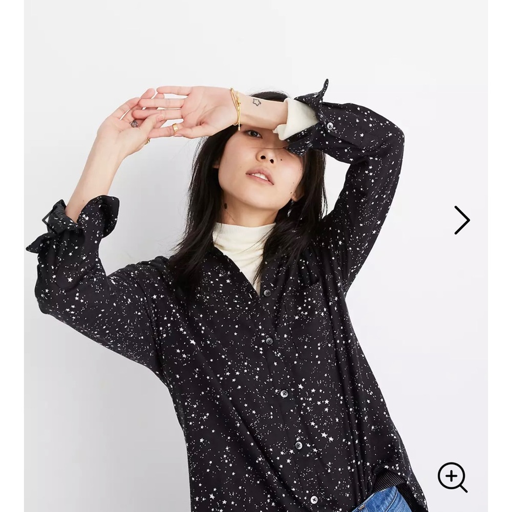 Madewell boyfriend printed button-up